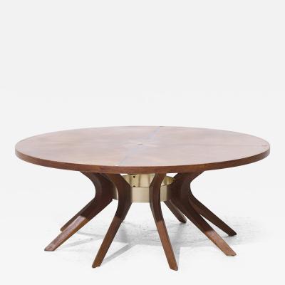  Broyhill Brasilia Broyhill Brasilia Mid Century Walnut Cathedral Coffee Table
