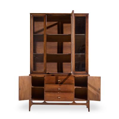  Broyhill Brasilia Broyhill Brasilia Mid Century Walnut China Cabinet