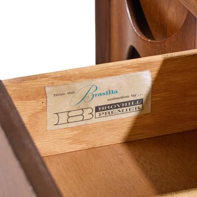  Broyhill Brasilia Broyhill Brasilia Mid Century Walnut China Cabinet