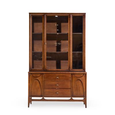  Broyhill Brasilia Broyhill Brasilia Mid Century Walnut China Cabinet
