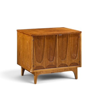  Broyhill Brasilia Broyhill Brasilia Mid Century Walnut Commode Nightstands Pair