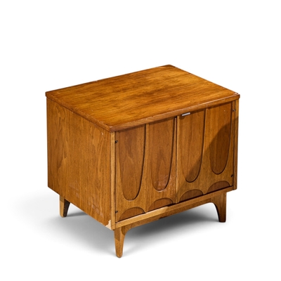  Broyhill Brasilia Broyhill Brasilia Mid Century Walnut Commode Nightstands Pair
