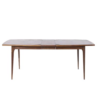  Broyhill Brasilia Broyhill Brasilia Mid Century Walnut Expanding Dining Table with 1 Leaf