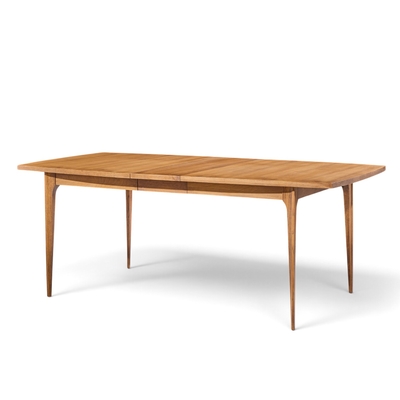  Broyhill Brasilia Broyhill Brasilia Mid Century Walnut Expanding Dining Table with 1 Leaf