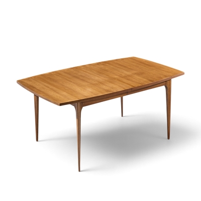  Broyhill Brasilia Broyhill Brasilia Mid Century Walnut Expanding Dining Table with 1 Leaf