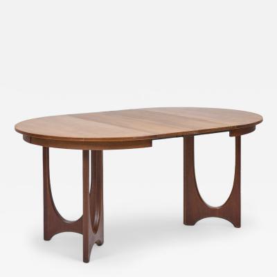  Broyhill Brasilia Broyhill Brasilia Mid Century Walnut Expanding Dining Table with 2 Leaves