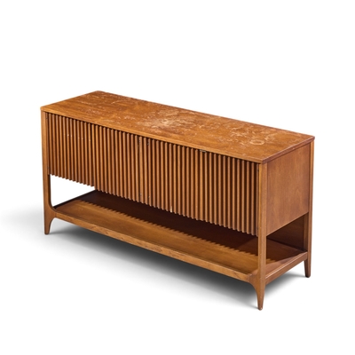  Broyhill Brasilia Broyhill Brasilia Mid Century Walnut Fluted Credenza