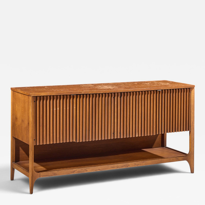 Broyhill Brasilia Broyhill Brasilia Mid Century Walnut Fluted Credenza