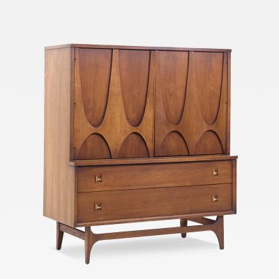  Broyhill Brasilia Broyhill Brasilia Mid Century Walnut Gentlemans Chest