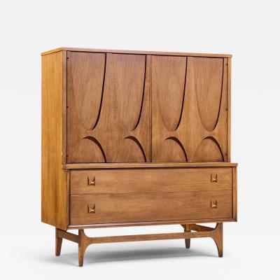 Broyhill Brasilia Broyhill Brasilia Mid Century Walnut Gentlemans Chest
