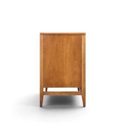  Broyhill Brasilia Broyhill Brasilia Mid Century Walnut and Brass 66 Inch Credenza