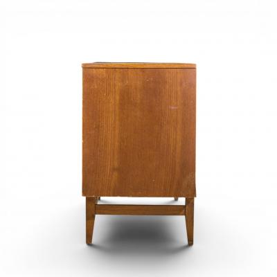  Broyhill Brasilia Broyhill Brasilia Mid Century Walnut and Brass 9 Drawer Lowboy Dresser