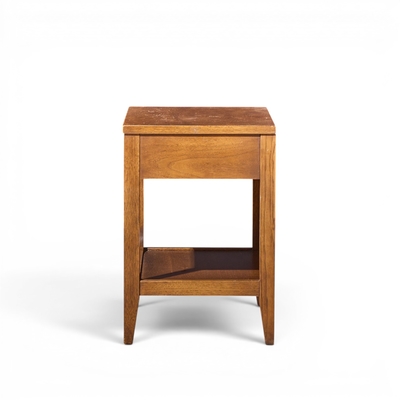  Broyhill Brasilia Broyhill Brasilia Mid Century Walnut and Brass Nightstands Pair