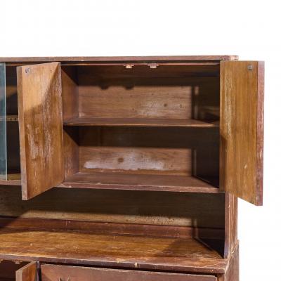  Broyhill Brasilia Broyhill Brasilia Mid Century Walnut and Brass Offset Credenza and Hutch