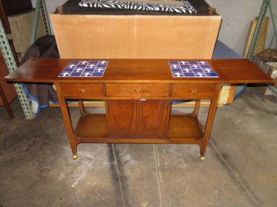  Broyhill Brasilia Lovely Broyhill Brasilia Dropleaf Tile Top Bar Cart Console Mid Century Modern