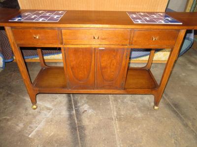  Broyhill Brasilia Lovely Broyhill Brasilia Dropleaf Tile Top Bar Cart Console Mid Century Modern