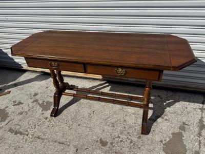  Broyhill Furniture Vintage Broyhill Gallery Collections Mahogany Drop Leaf 2 Drawer Writing Desk