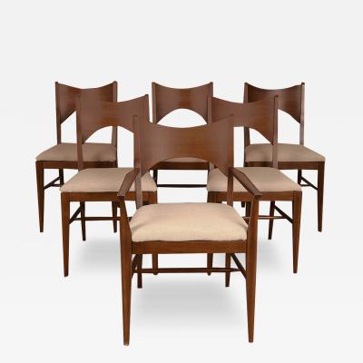  Broyhill Premier Line Mid Century Broyhill Saga Walnut Paul McCobb Style Dining Chairs six