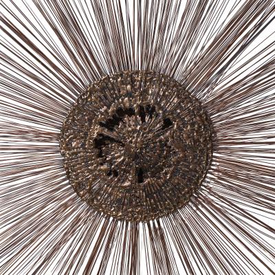  Bruce William Friedle William and Bruce Friedle Mid Century Sunburst Brutalist Brass Sculpture
