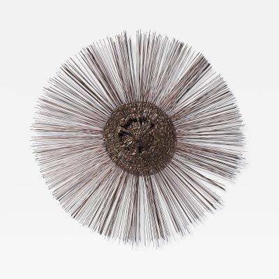  Bruce William Friedle William and Bruce Friedle Mid Century Sunburst Brutalist Brass Sculpture