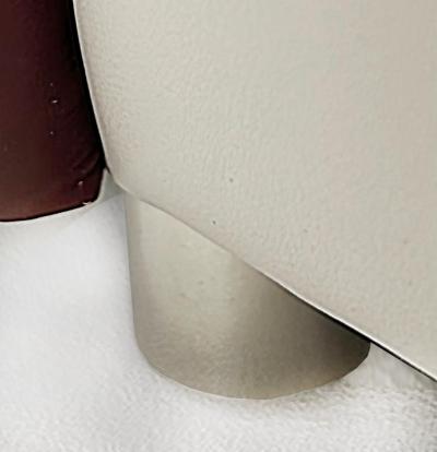  Brueton Brueton 2 tone Leather Embrace Club Chairs by Victor I Dziekiewicz