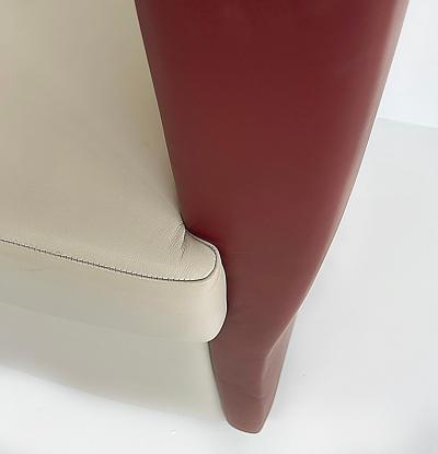  Brueton Brueton 2 tone Leather Embrace Club Chairs by Victor I Dziekiewicz