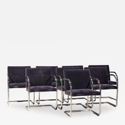  Brueton Brueton Brno Mid Century Chrome Dining Chairs Set of 8