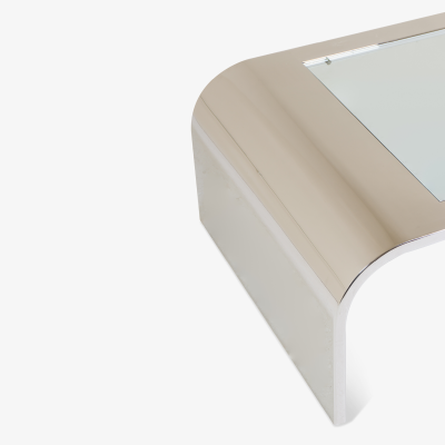  Brueton Stainless Steel Waterfall Cocktail Table by Brueton