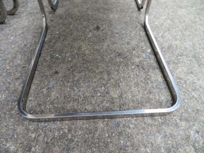 Brueton Stunning Set of Six Brueton Cantilevered Chrome Dining Chairs Midcentury