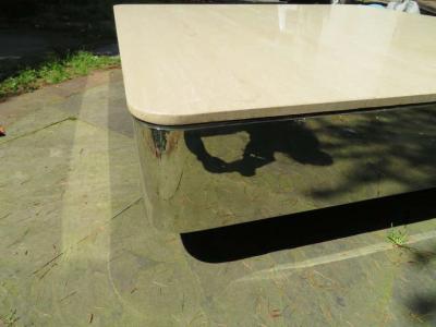  Brueton Uira Grayboff Coffee Table Steel Marble 1970s Brueton Mid Century Modern
