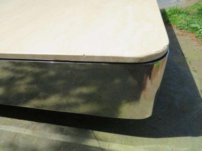  Brueton Uira Grayboff Coffee Table Steel Marble 1970s Brueton Mid Century Modern