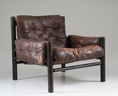  Bruksbo Midcentury Scandinavian Bruksbo Safari Chairs