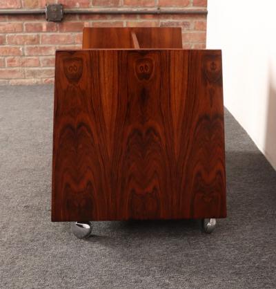  Bruksbo Norwegian Rosewood Magazine Rack Record LP Caddy by Rolf Hesland for Bruksbo