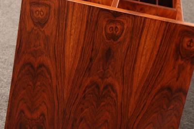  Bruksbo Norwegian Rosewood Magazine Rack Record LP Caddy by Rolf Hesland for Bruksbo