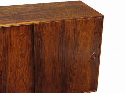  Bruno Hansen 1950s Scandinavian Brazilian Rosewood Sideboard with Center Bar