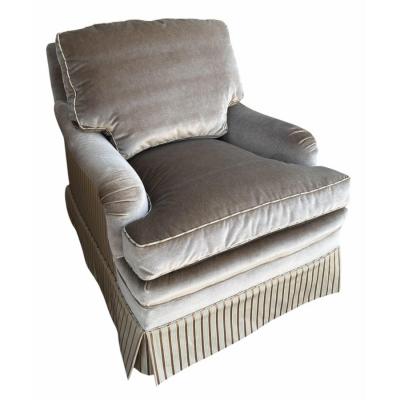  Brunschwig Fils Brunschwig Fils Fully Upholstered Mohair Silk Club Chair