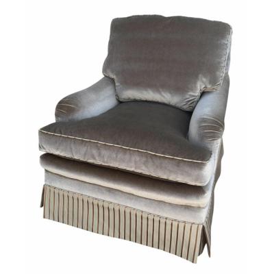  Brunschwig Fils Brunschwig Fils Fully Upholstered Mohair Silk Club Chair