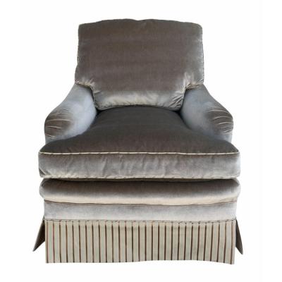  Brunschwig Fils Brunschwig Fils Fully Upholstered Mohair Silk Club Chair
