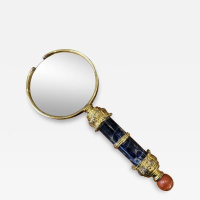  Buccellati 1980s Silver gilt and semi precious stone lens in the style of Buccelatti