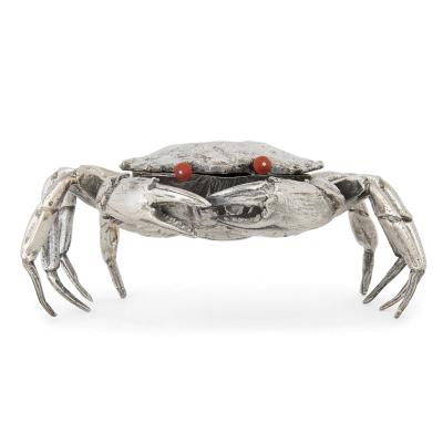  Buccellati A set of four sterling silver crab form boxes by Buccellati