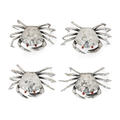  Buccellati A set of four sterling silver crab form boxes by Buccellati