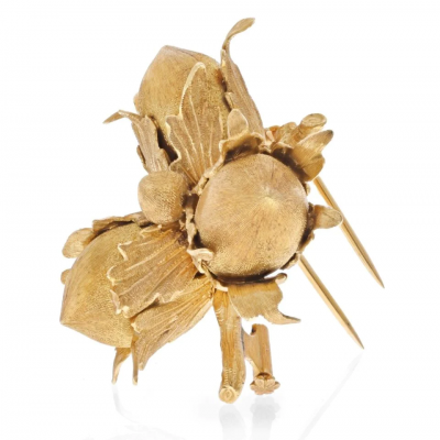  Buccellati BUCCELLATI 18K YELLOW GOLD TRIPLE ACORN BROOCH