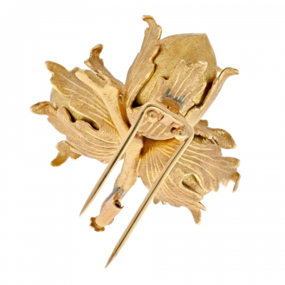  Buccellati BUCCELLATI 18K YELLOW GOLD TRIPLE ACORN BROOCH