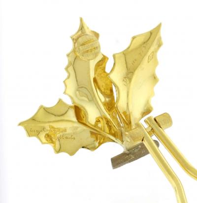  Buccellati Buccellati Foglia Cardo Gold Leaf Earrings