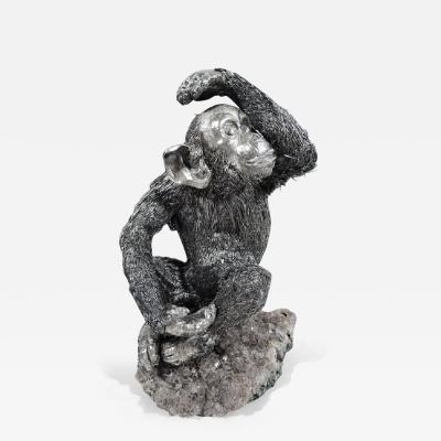  Buccellati Buccellati Italian Silver Chimpanzee Figure