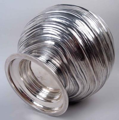  Buccellati Buccellati Modern Classical Sterling Silver Wave Vase