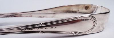  Buccellati Buccellati Sterling Silver Asparagus Tongs in Classical Parma Pattern