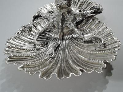  Buccellati Pair of Buccellati Sterling Silver Octopus Seafood Shell Bowls