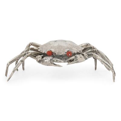  Buccellati Set of Eight Italian Silver Crab form Boxes by Buccellati