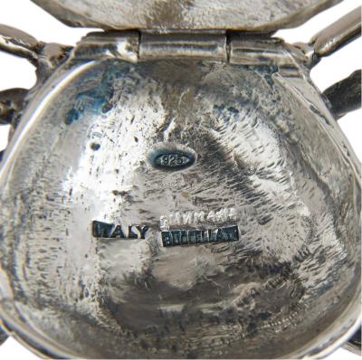  Buccellati Set of Eight Italian Silver Crab form Boxes by Buccellati